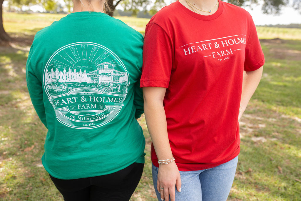 Green Long Sleeve Circle Logo t-shirt