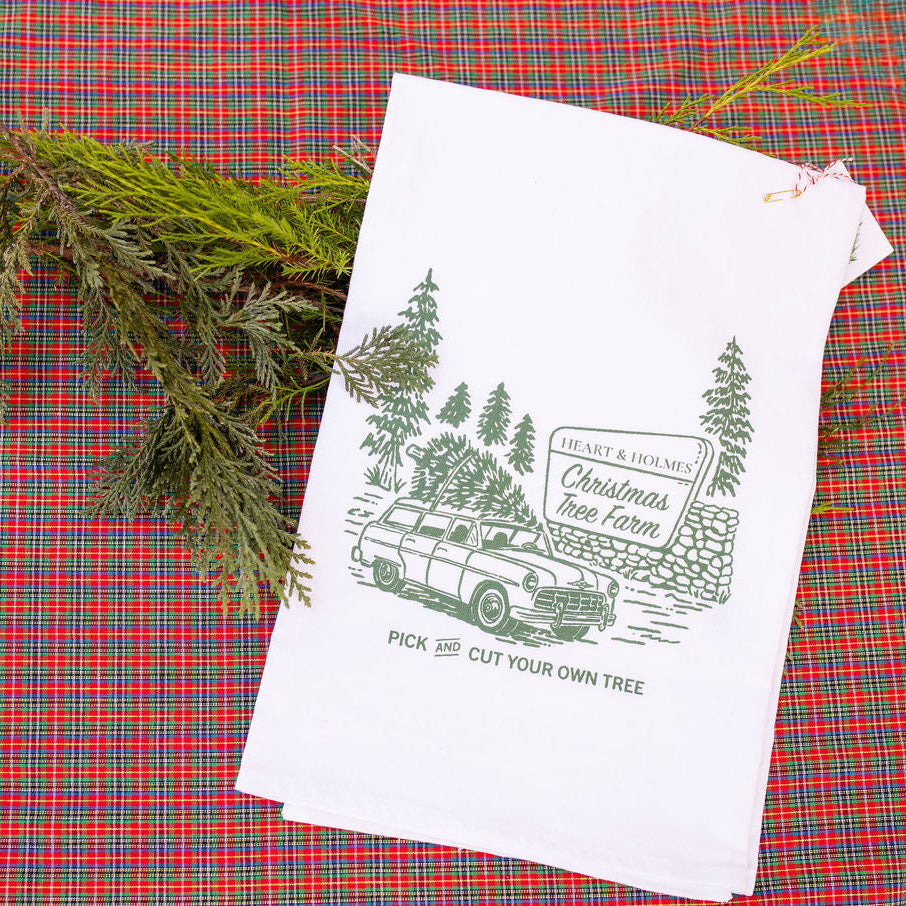 Tree Farm Tea Towel