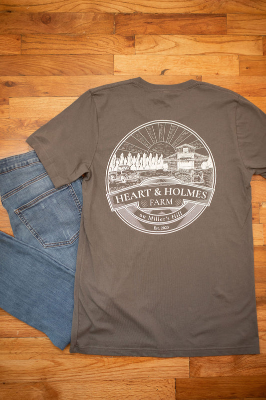 Gray Circle Logo Short Sleeve t-shirt
