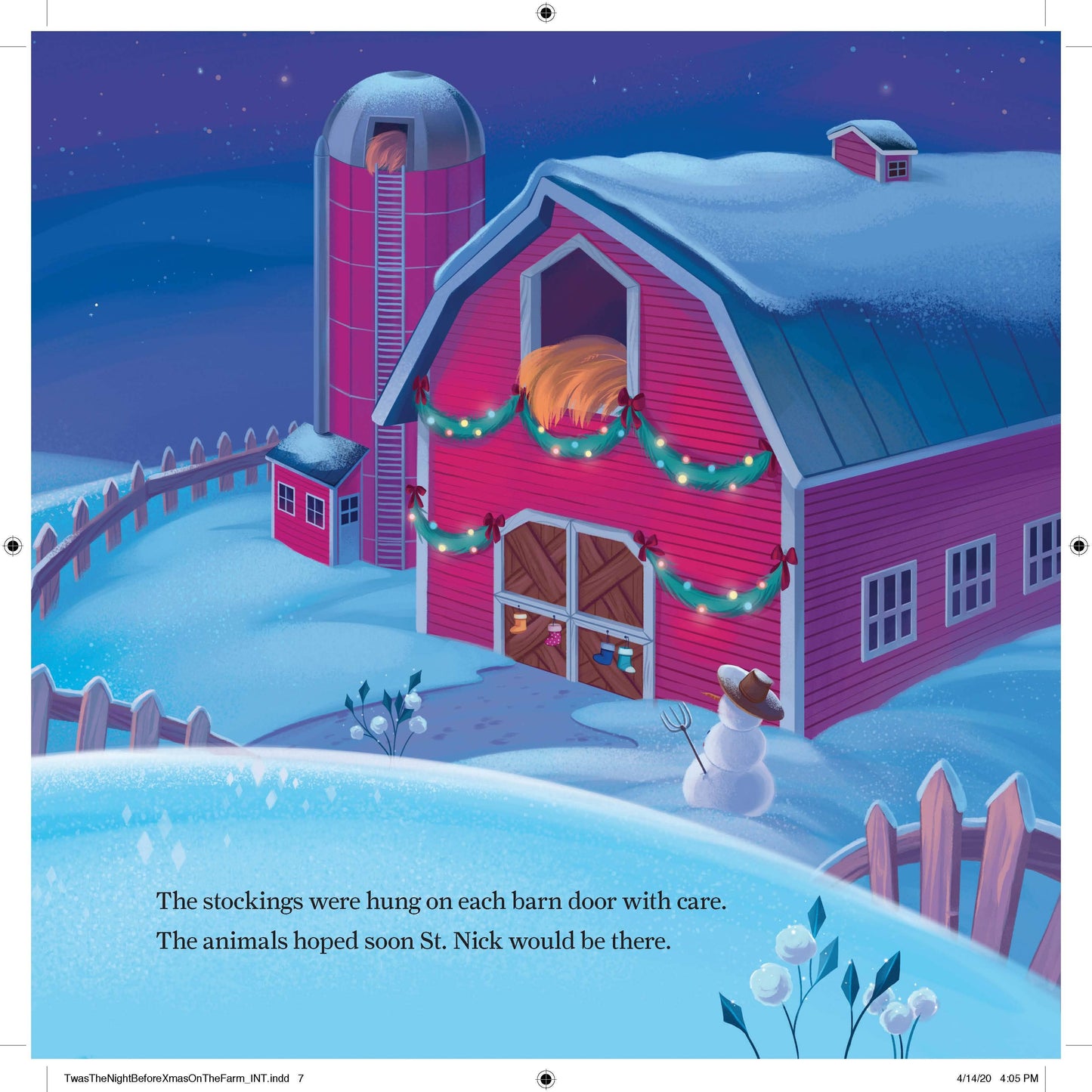 'Twas the Night Before Christmas on the Farm (Hardcover)